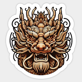 Wood Dragon 01 Sticker